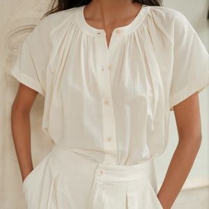 Jenni Kayne Willow blouse in cream, Size XS,  Pristine